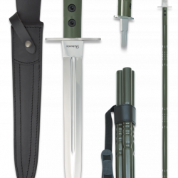 DESTOCKAGE - Epieu Lance chasse Albainox d&eacute;montable. &Eacute;tui