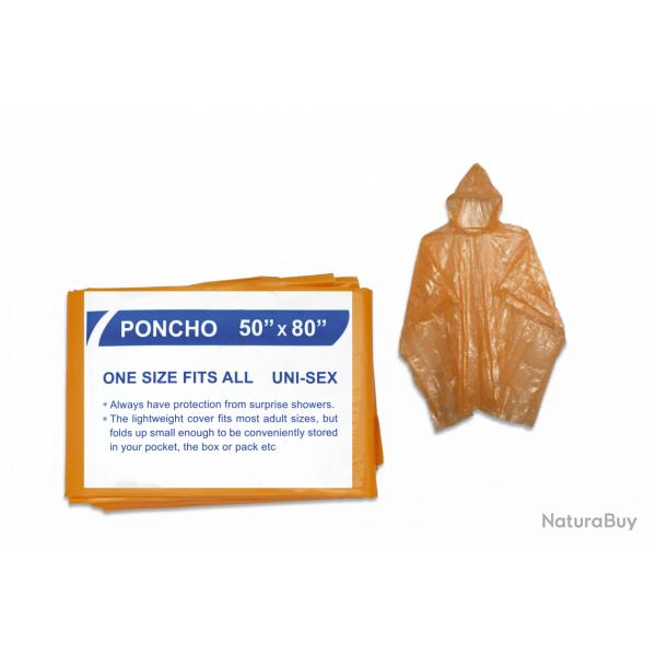 DESTOCKAGE - Poncho imperm�able. Orange