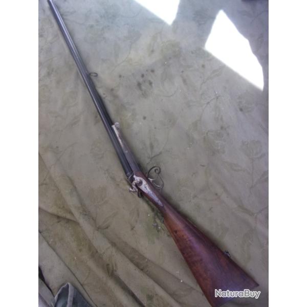 fusil de chasse � chiens calibre 16 canons 74,5 cm