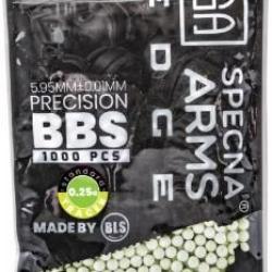 Billes de pr&eacute;cision Specna Arms EDGE(TM) Tracer 0.25g - 1000 pcs. - vert