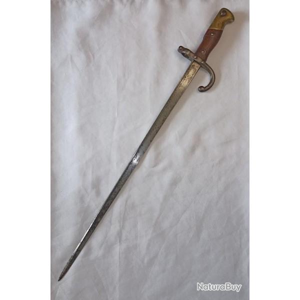 Ba�onnette pour fusil Gras dat�e 1878 WW1