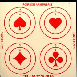 Lot de 50 cibles AS Jeu de cartes - dimensions 10 x 10 - Vintage