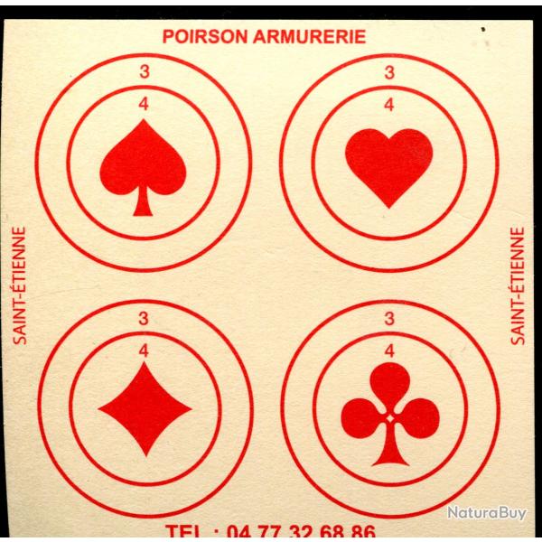 Lot de 50 cibles AS Jeu de cartes - dimensions 10 x 10 - Vintage