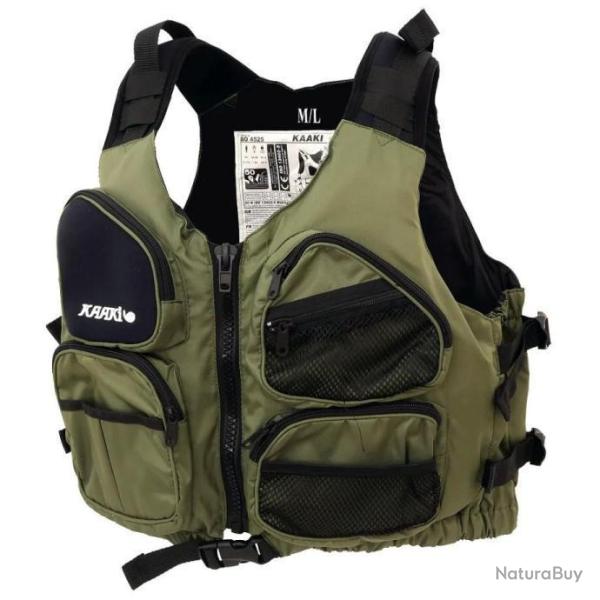 Gilet de P�che KAAKI VERT Gilet Sauvetage flottaison Float Tube Kayak Canoe Paddle
