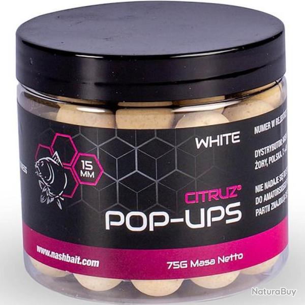 BOUILLETTES NASH CITRUZ POP UPS 15MM 75G WHITE