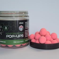 BOUILLETTES NASH MONSTER SHRIMP POP UPS ROSE 15MM 75G