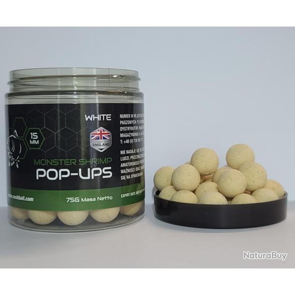 BOUILLETTES MONSTER SHRIMP POP UPS BLANC/CREME15MM 75G