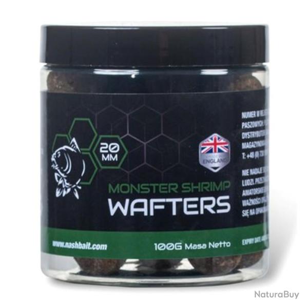 BOUILLETTES NASH MONSTER SHRIMP WAFTER 20MM 100G