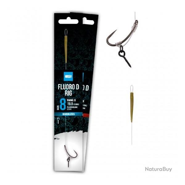 BAS DE LIGNE CARPE NASH FLUORO D RIG SIZE 6