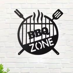 Plaque M&eacute;tallique Alu BBQ ZONE