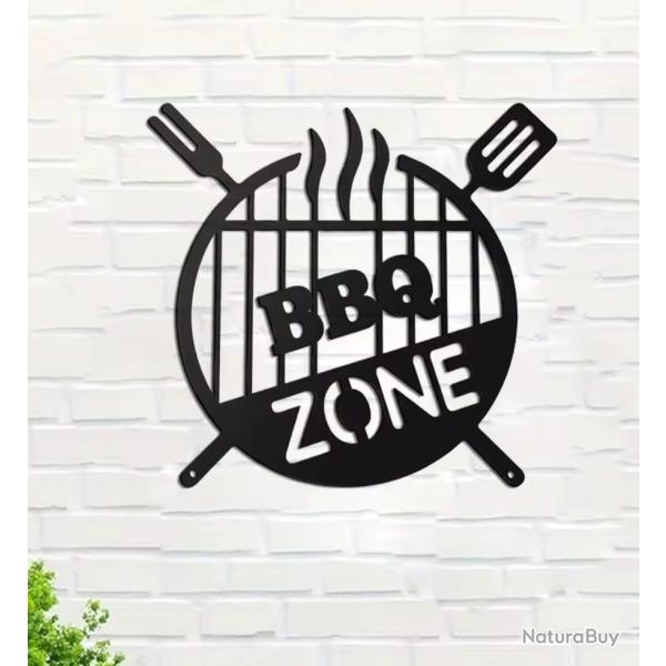 Plaque M�tallique Alu BBQ ZONE