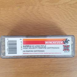 Bo&icirc;te de 100 cartouches 22LR. Winchester.