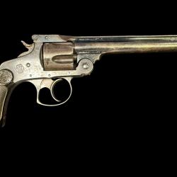 tr&egrave;s rare en canon long smith and wesson double action 4 th mod&egrave;le calibre 38 sw