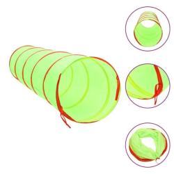 Tunnel jeu enfants polyester vert 175 cm pliable avec sac