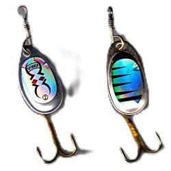 Cuillers tournantes pour truites, perches et autres carnassiers -3 gr. 2 pi&egrave;ces