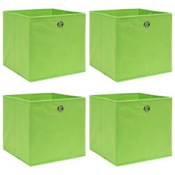 Bo&icirc;tes de rangement 4 pcs Vert 32x32x32 cm Tissu