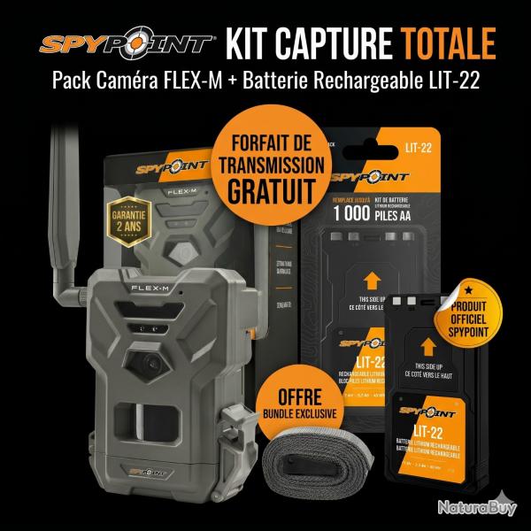SPYPOINT FLEX-M | Batterie LIT-22 | L'Excellence de la Surveillance Territoriale : Le Pack Prestige