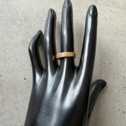 Imposant anneau en or jaune 18 carats - taille 58 - bague - alliance
