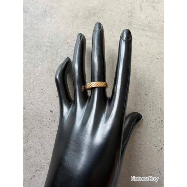 Imposant anneau en or jaune 18 carats - taille 58 - bague - alliance