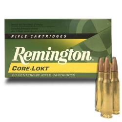 Munitions REMINGTON calibre 308 Win Core-Lokt PSP 150gr - 9.7g x20