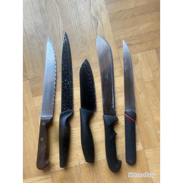 Lot de couteaux de cuisine d'occasion BIEN AFFUT�S !