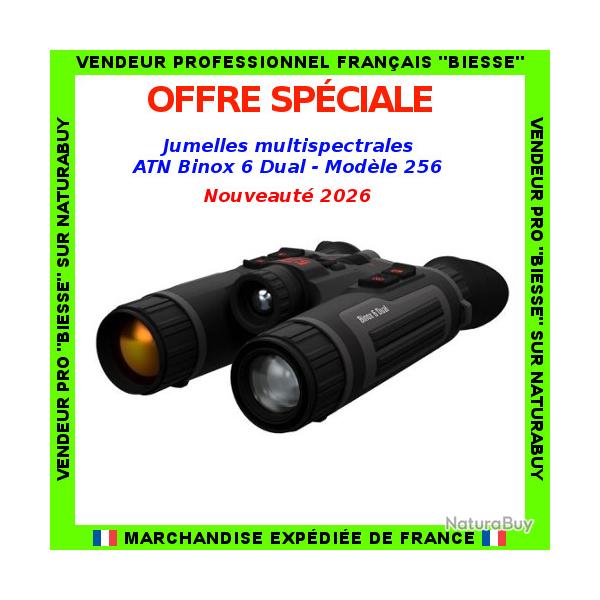 Jumelles Multispectrales ATN BINOX 6 DUAL Capteur 256 - JOUR NUIT CREPUSCULE THERMIQUE