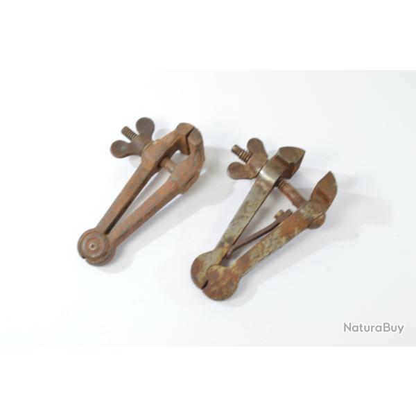 Lot de deux anciens petits �taux pince. Bricolage outillage vintage collection bricolage serre joint