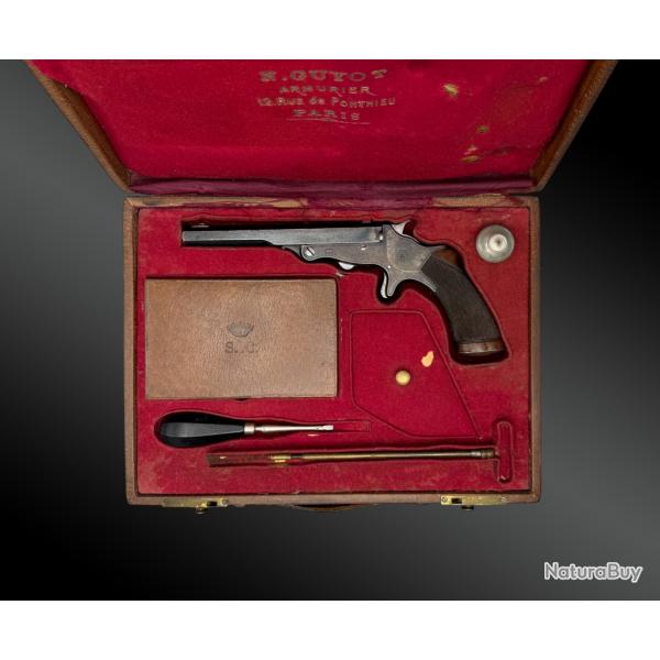 COFFRET NECESSAIRE AVEC PISTOLET TRANTER, PAR N. GUYOT ROYAUME-UNI, XIX�ME SI�CLE