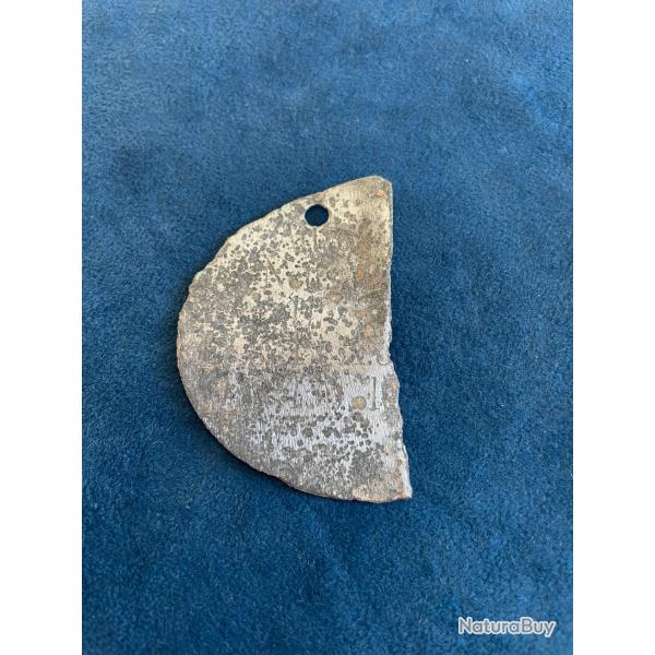 Demi-plaque d'identit� militaire allemand WW1