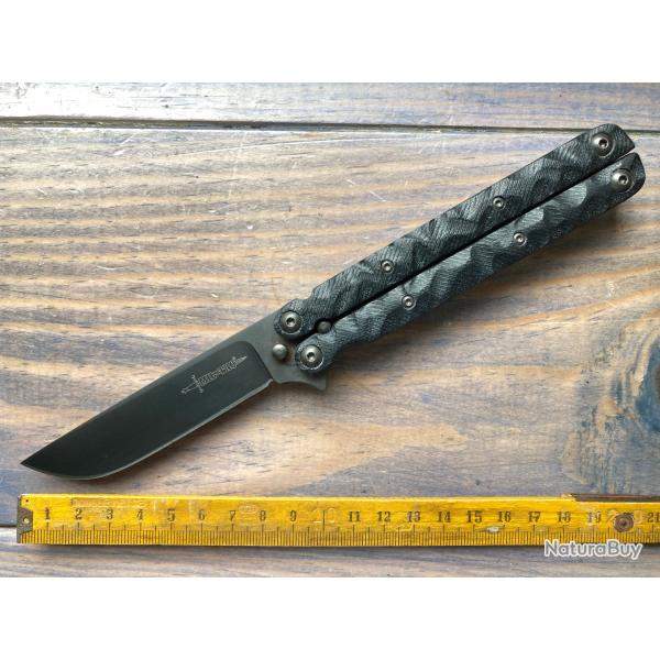 Ancien couteau FOX KNIFE (ITALY)  / MIL-TAC / (BALISONG MAGNET G10) / NEUF