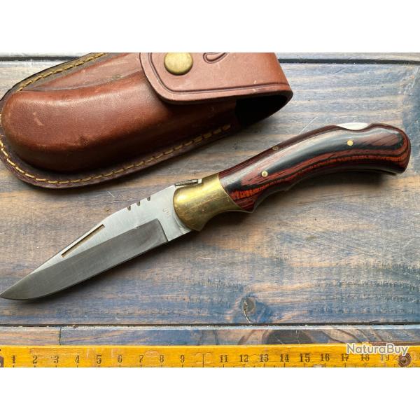 Ancien couteau LAGUIOLE CHASSE+ ETUI / NEUF
