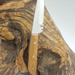 PETIT Couteaux fixe  Couteau M&eacute;di&eacute;val avec &eacute;tui en cuir MANCHE OLIVIER M1