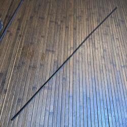 BAGUETTE BOIS NOIR EMBOUT EN LAITON TAILLE 101,3 cm FUSIL A SILEX ET FUSIL A PERCUSSION