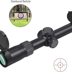 Lunette de Vis&eacute;e 1-4x24 HD R&eacute;ticule Lumineux 11 Niveaux Tube 30 mm &Eacute;tanche Antibu&eacute;e Chasse Tir Sport