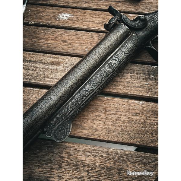 SANS R�SERVE ! fusil juxtapos� � broches calibre 16 - E. Bernard - canons damas - enti�rement grav�