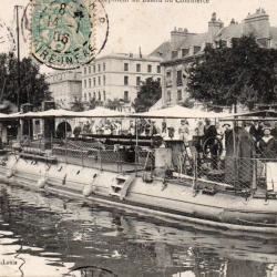 Carte Postale Ancienne Bateau Torpilleur Bassin du Commerce -N&deg;7853