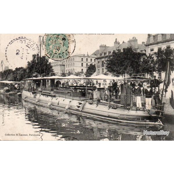 Carte Postale Ancienne Bateau Torpilleur Bassin du Commerce -N�7853