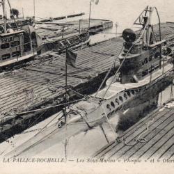 Carte Postale Ancienne -Sous-Marins Phocque et Otario &agrave; La Pallice-La Rochelle N&deg;7858