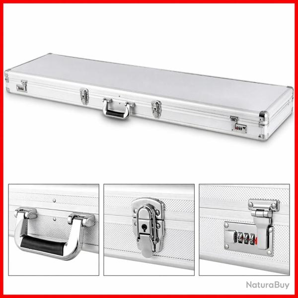 Grande mallette fusil aluminium - Robuste  134 cm x 35 cm x 12 cm (Port gratuit)