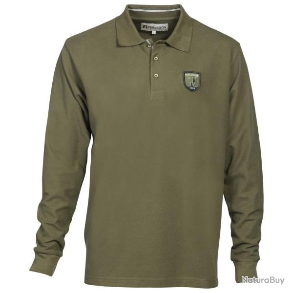POLO MANCHES LONGUES HOMME BRODE - S - PERCUSSION