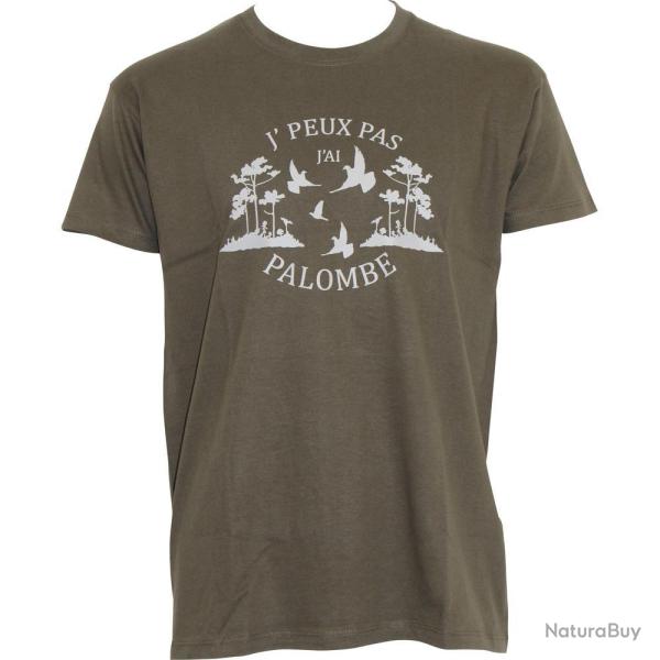 TSHIRT JPEUX PAS JAI PALOMBE KAKI - XL - BARTAVEL