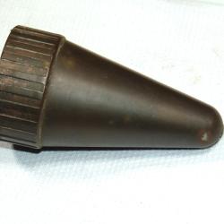 ANCIENNE COIFFE BOUCHON &agrave; VIS DE PROTECTION T&Ecirc;TE D'OBUS EN CUIVRE