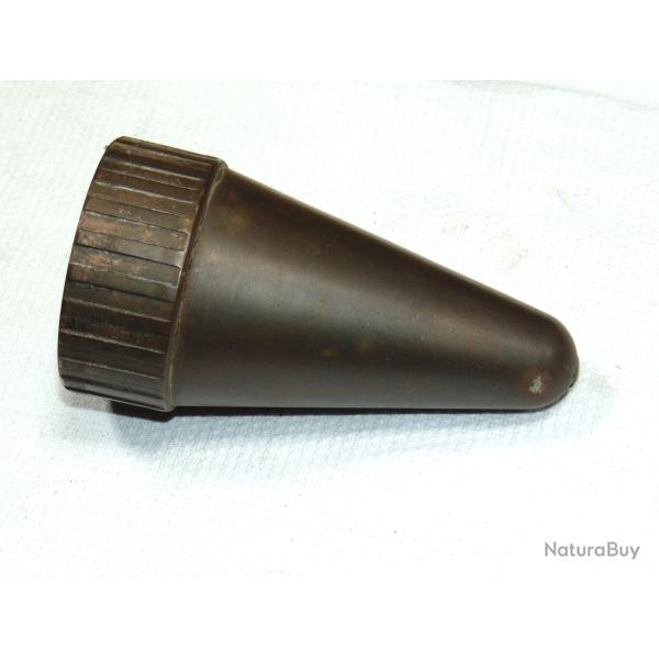 ANCIENNE COIFFE BOUCHON � VIS DE PROTECTION T�TE D'OBUS EN CUIVRE