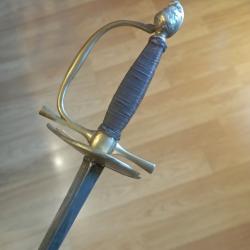 &Eacute;p&eacute;e d'officier Fran&ccedil;ais &eacute;poque, empire-consulat.