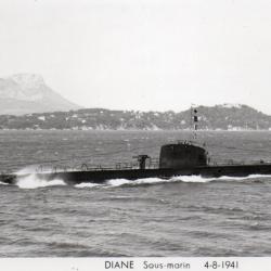 Carte Postale Sous-marin Diane 4-8-1941 -N&deg;7860