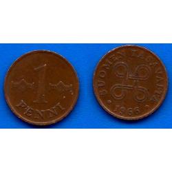Finlande 1 Penni 1966 Piece Markka Europe Nord