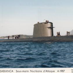 Carte Postale Sous-marin Nucl&eacute;aire d'Attaque CASABIANCA -N&deg;7871