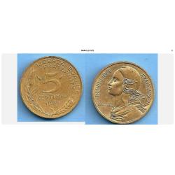 France 5 Centimes 1986 Piece Lagriffoul Francs Centime De Franc
