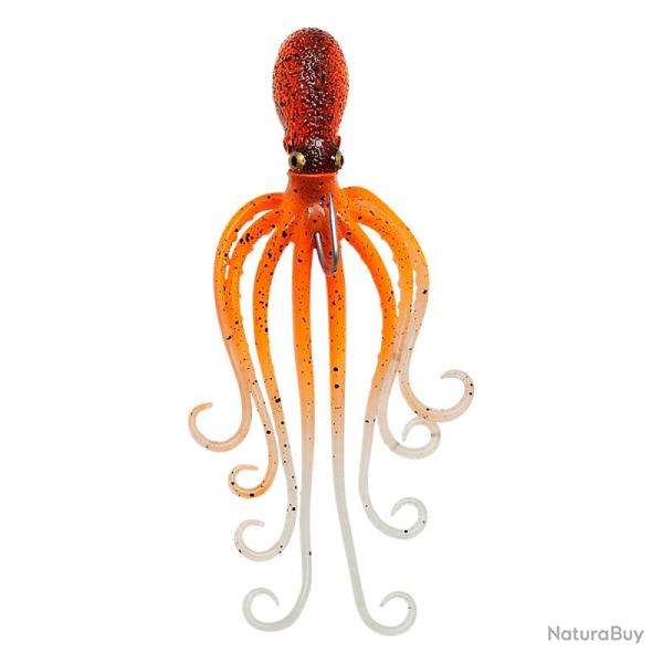 Leurre Souple Savage Gear 3d Octopus 15cm UV Orange Glow