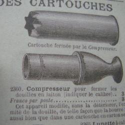 COMPRESSEUR POUR CARTOUCHES METALLIQUES